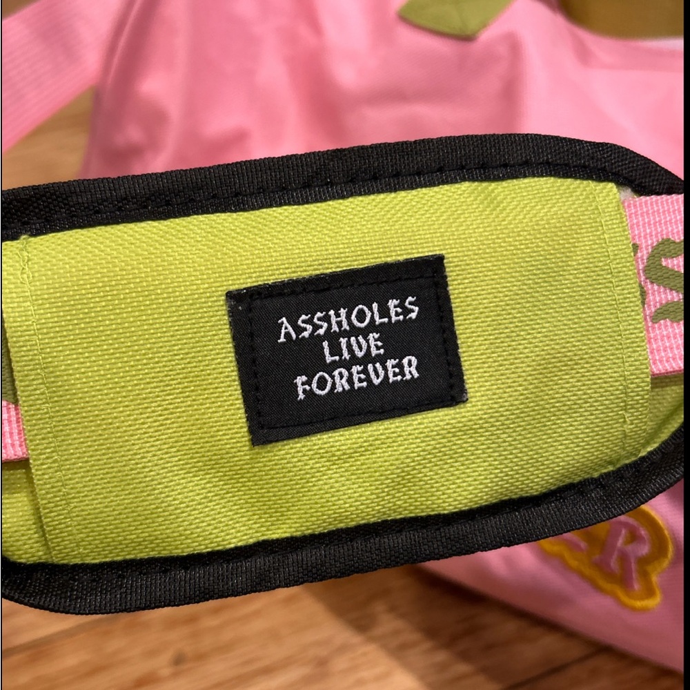 A**Holes Live Forever Streetwear Vacaypink Travel Gym Bag Emotional Baggage Nwot View 2